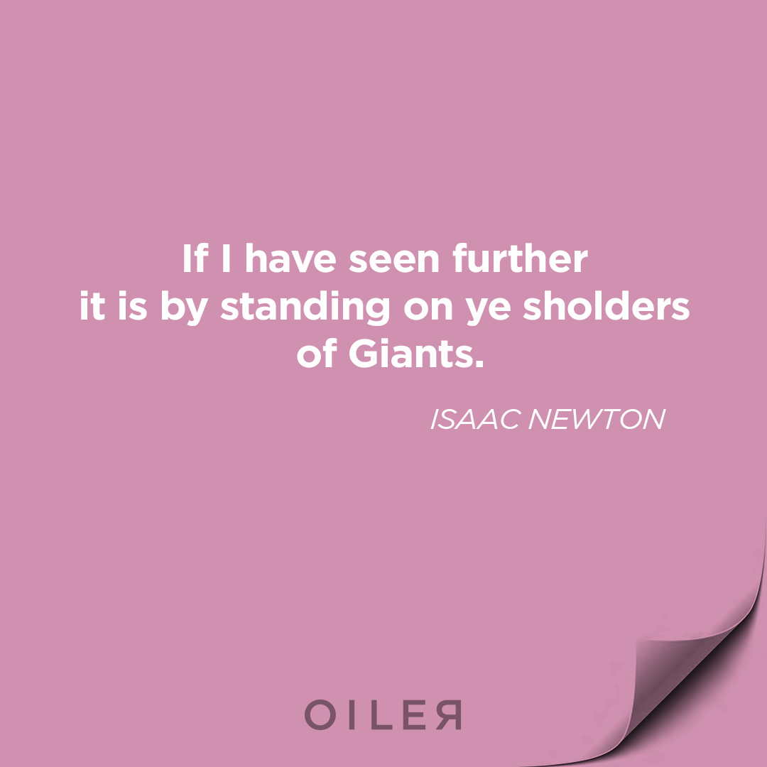 if i have seen further it is by standing giants