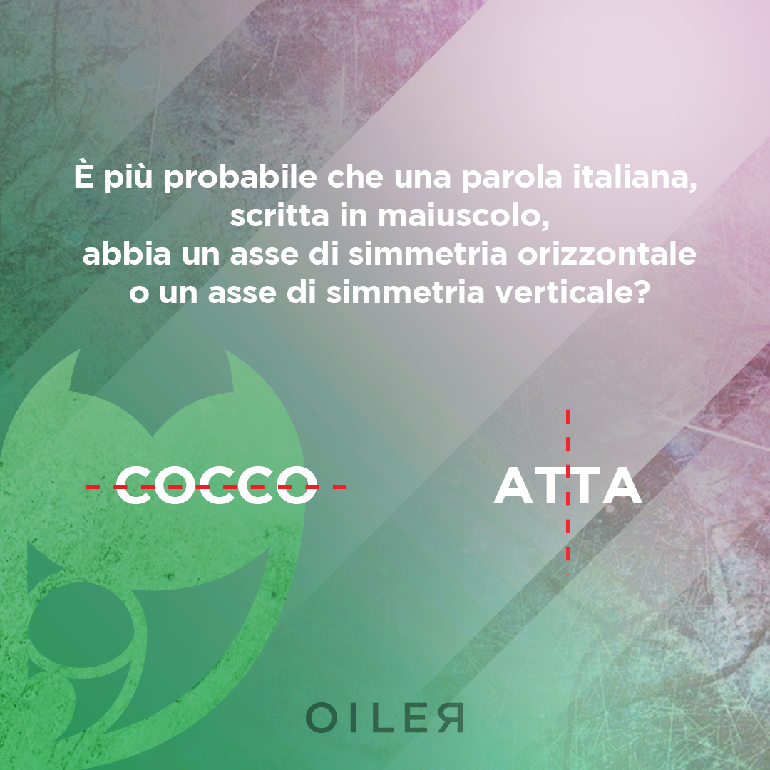 più probabile parola italiana asse di simmetria verticale o orizzontale