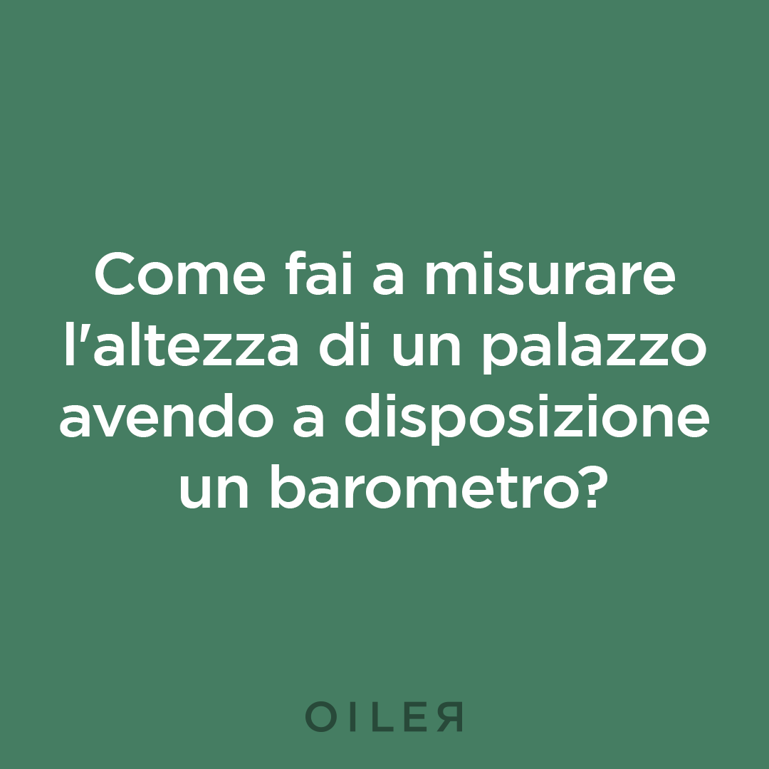 altezza palazzo avendo a disposizione un barometro